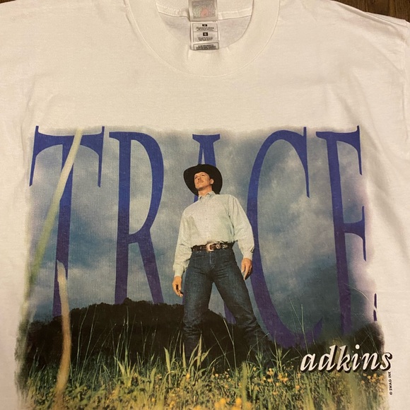 Vintage Trace Adkins Double Sided Country Shirt Mens Size Large - Picture 3 of 7